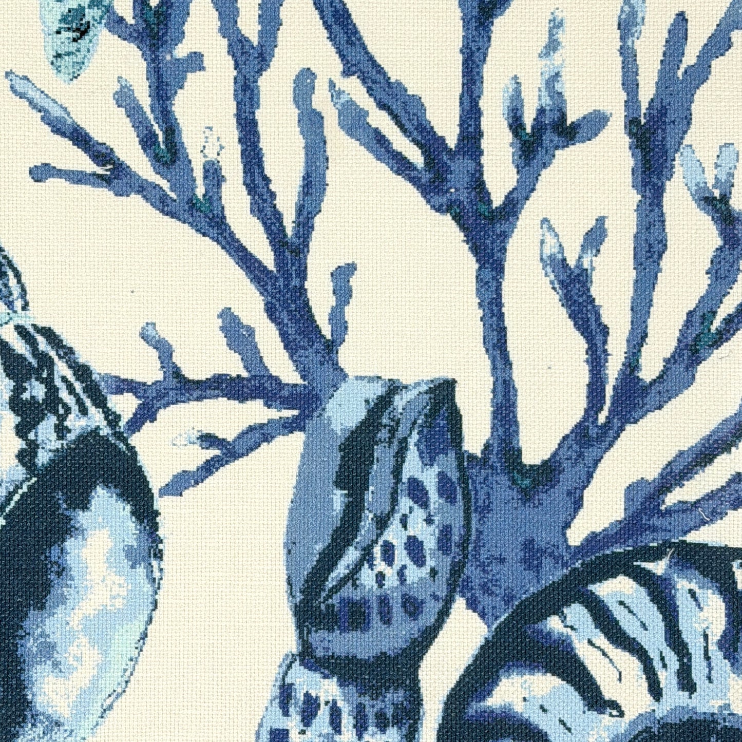 Sea Life Linen Flat Relaxed Roman Shade, CL1159