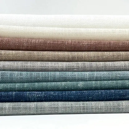 Soft and airy Blended linen sheer Custom Flat Roman shade, CL1161