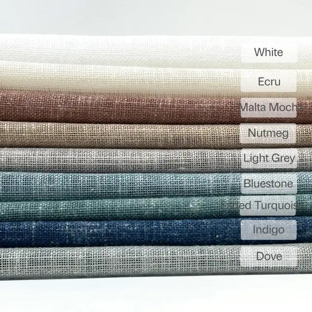 Soft and airy Blended linen sheer Custom Flat Roman shade, CL1161