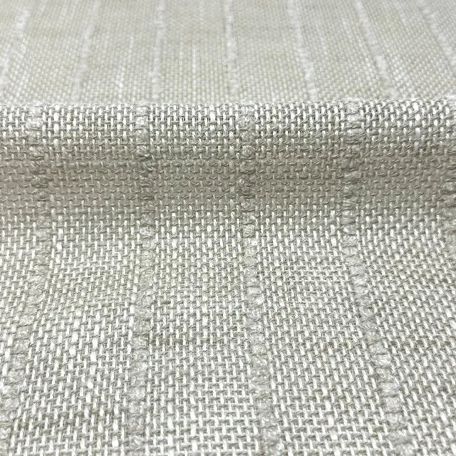 Textured Pinstripe Woven Decorator Blend Linen Fabric, 118"Width, CL1164