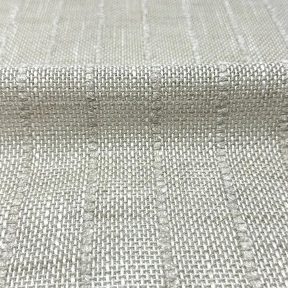 Textured Pinstripe Woven Decorator Blend Linen Fabric, 118"Width, CL1164