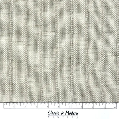 Textured Pinstripe Woven Decorator Blend Linen Fabric, 118"Width, CL1164