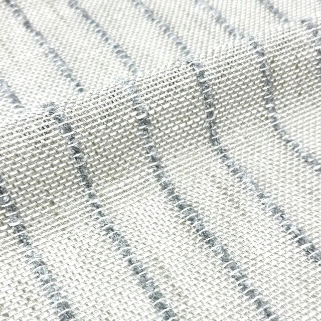 Textured Pinstripe Woven Decorator Blend Linen Fabric, 118"Width, CL1164