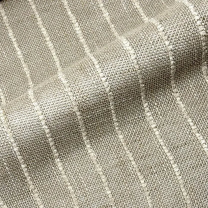 Textured Pinstripe Woven Decorator Blend Linen Fabric, 118"Width, CL1164