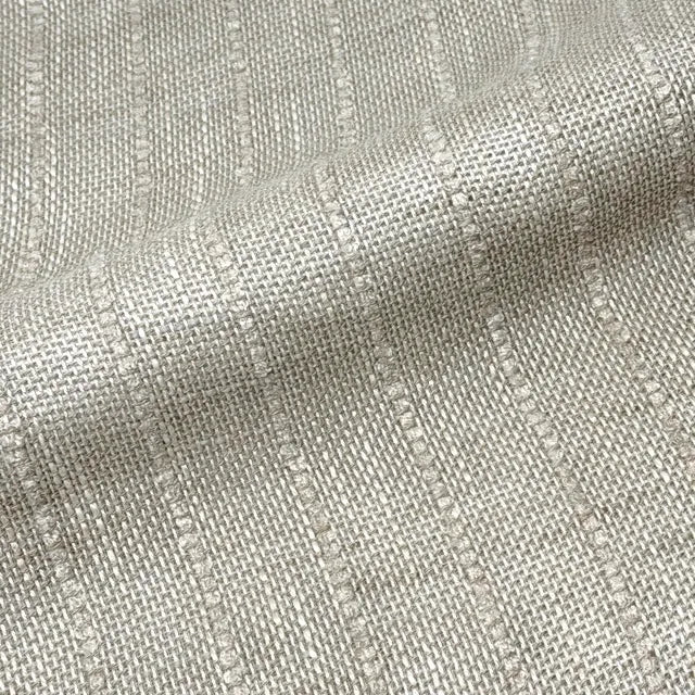 Textured Pinstripe Woven Decorator Blend Linen Fabric, 118"Width, CL1164