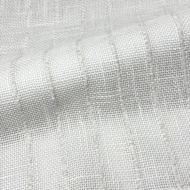 Textured Pinstripe Woven Decorator Blend Linen Fabric, 118"Width, CL1164