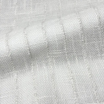 Textured Pinstripe Woven Decorator Blend Linen Fabric, 118"Width, CL1164
