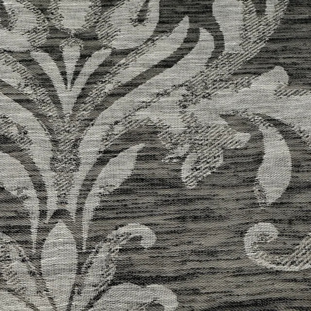 Elegant Botanical Scroll Sheer Blend Linen Fabric By The Yard, 60"Width, CL1168