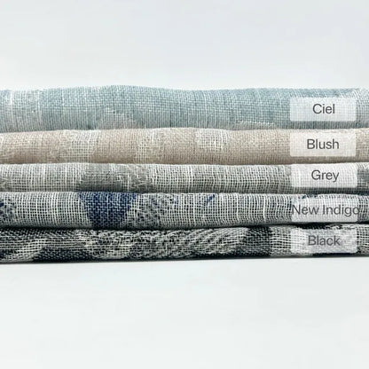 Elegant Botanical Scroll Sheer Blend Linen Fabric By The Yard, 60"Width, CL1168