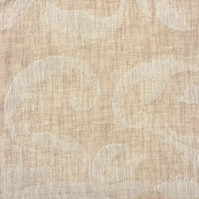 Elegant Botanical Scroll Sheer Blend Linen Fabric By The Yard, 60"Width, CL1168