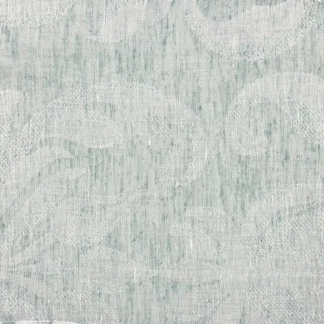 Elegant Botanical Scroll Sheer Blend Linen Fabric By The Yard, 60"Width, CL1168
