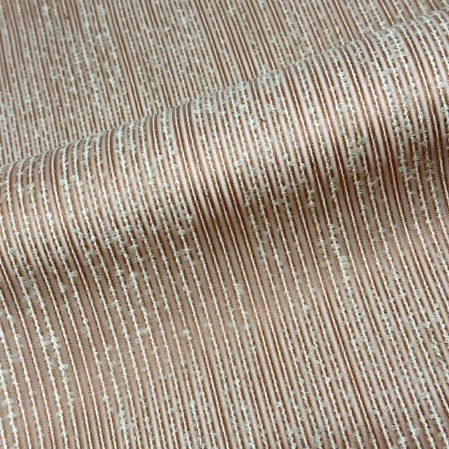 Rustic Striped Textured Semi-Sheer Fabric By The Yard, 118"Width, CL1169