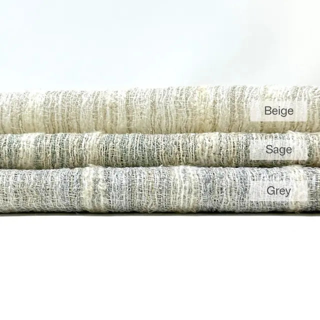 Rough Textured Sheer Blend Linen Fabric by the Yard, 110"Width, CL1170