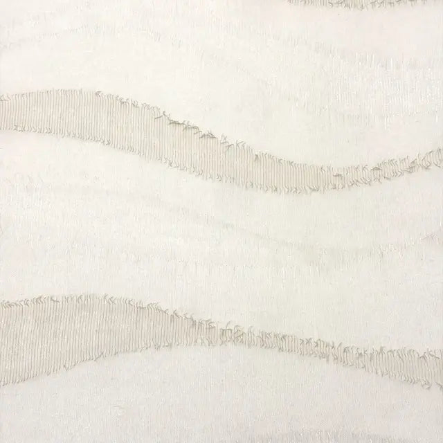 Tassel Waved Sheer Blend Linen Fabric by the Yard, 110"Width, CL1171