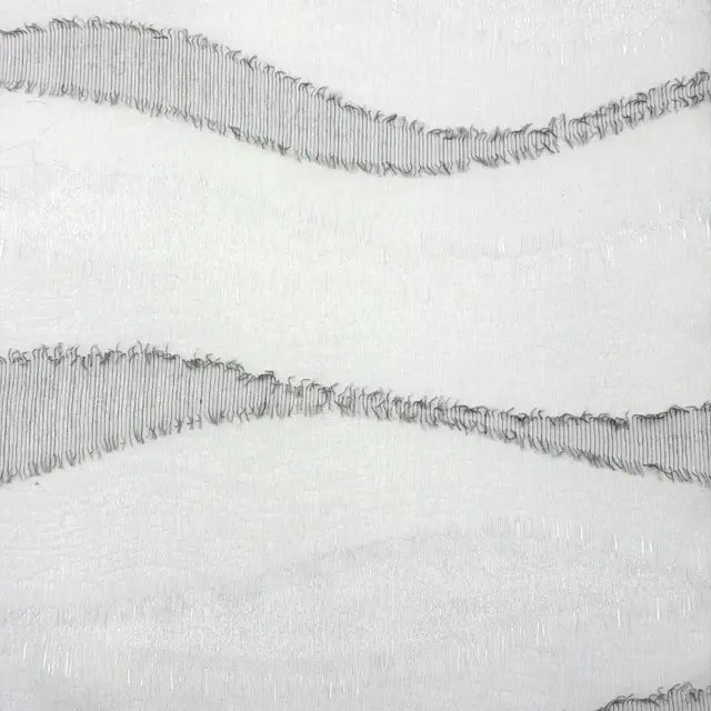 Tassel Waved Sheer Blend Linen Fabric by the Yard, 110"Width, CL1171