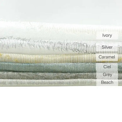 Tassel Waved Sheer Blend Linen Fabric by the Yard, 110"Width, CL1171