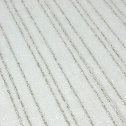 Ruffled Stripe Embroidery Blend Linen Fabric | 118"Width | CL1172