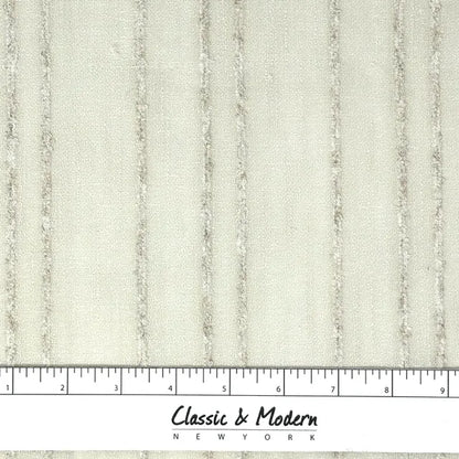 Ruffled Stripe Embroidery Blend Linen Fabric | 118"Width | CL1172