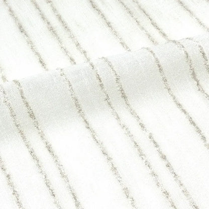 Ruffled Stripe Embroidery Blend Linen Fabric | 118"Width | CL1172