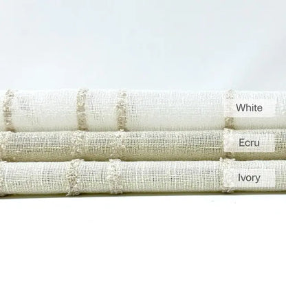 Ruffled Stripe Embroidery Blend Linen Fabric, 118"Width, CL1172