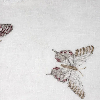 Whimsical Butterfly Embroidered Sheer Drapery Fabric by the Yard, 54"Width, CL1174