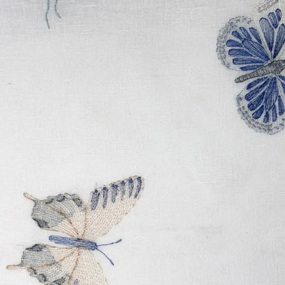 Whimsical Butterfly Embroidered Sheer Drapery Fabric by the Yard, 54"Width, CL1174