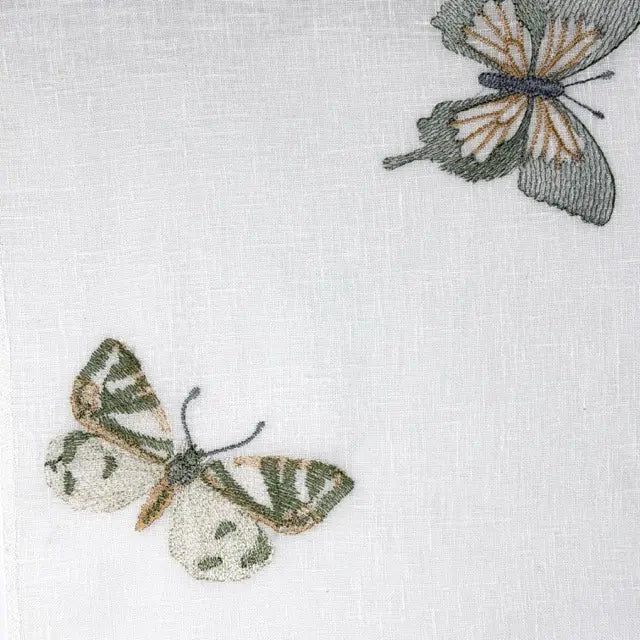 Whimsical Butterfly Embroidered Sheer Drapery Fabric by the Yard, 54"Width, CL1174