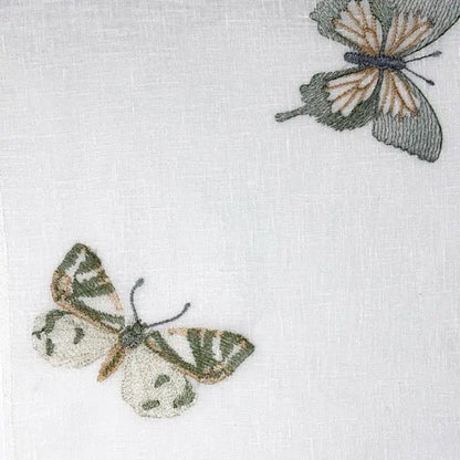 Whimsical Butterfly Embroidered Sheer Drapery Fabric by the Yard, 54"Width, CL1174