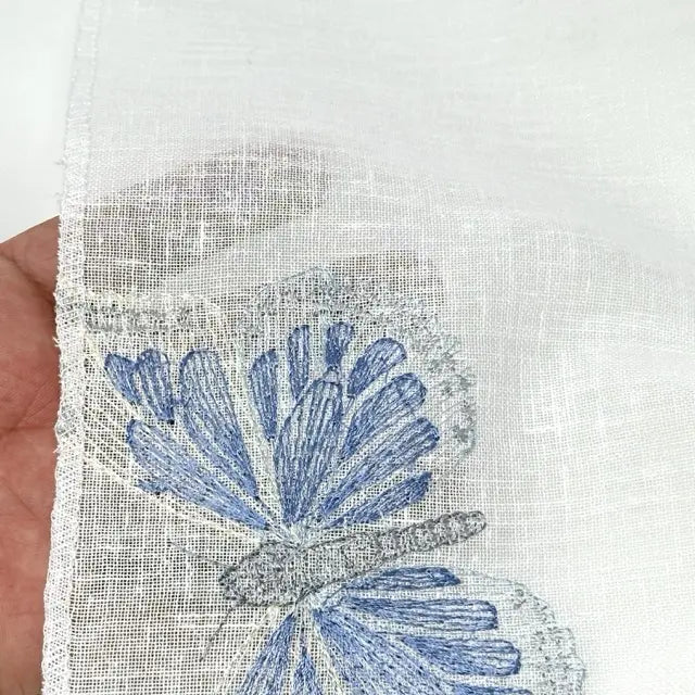 Whimsical Butterfly Embroidered Sheer Drapery Fabric by the Yard, 54"Width, CL1174