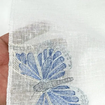 Whimsical Butterfly Embroidered Sheer Drapery Fabric by the Yard, 54"Width, CL1174