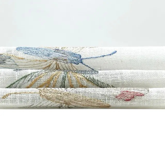 Whimsical Butterfly Embroidered Sheer Drapery Fabric by the Yard, 54"Width, CL1174
