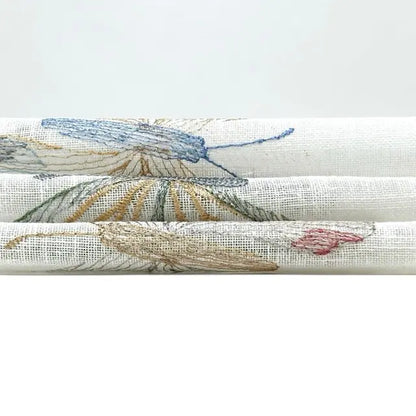 Whimsical Butterfly Embroidered Sheer Drapery Fabric by the Yard, 54"Width, CL1174