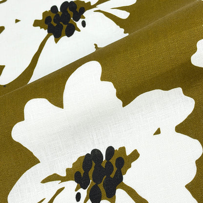 Big Floral Print 100% Linen Flat Roman Shade, CL1175