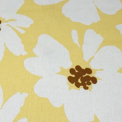 Mid-Century Modern Floral 100% Linen Fabric Flat Roman Shade, CL1175