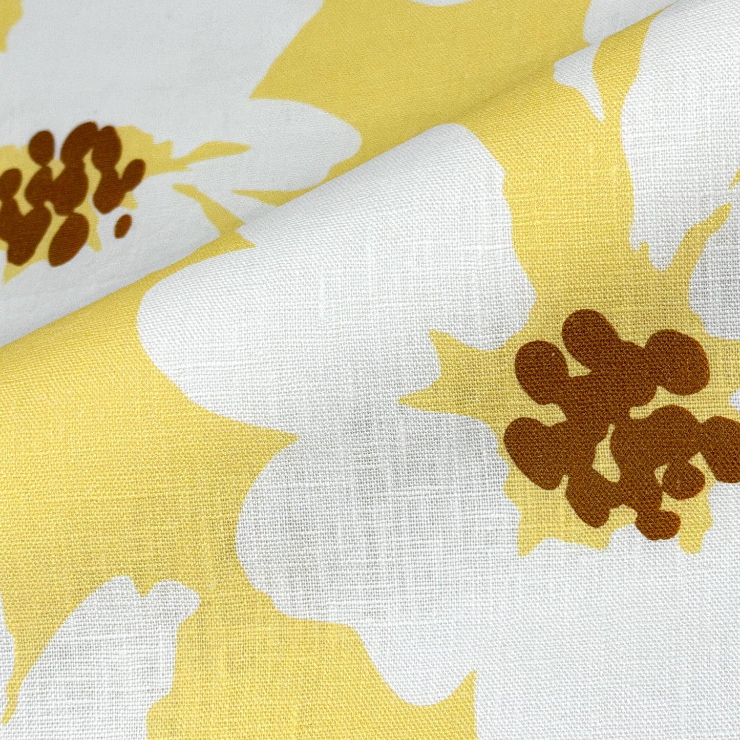 Big Floral Print 100% Linen Flat Roman Shade, CL1175