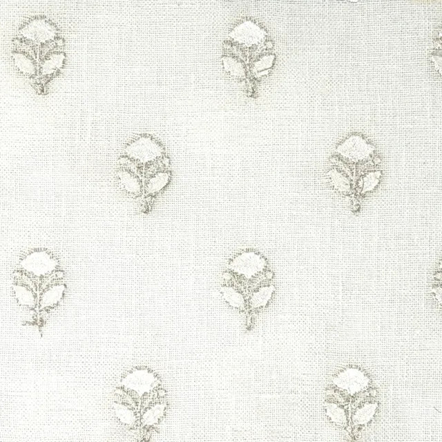 Elegant Embroidered Floral Sprig Sheer Linen Blend Fabric by the Yard, 54"Width, CL1179