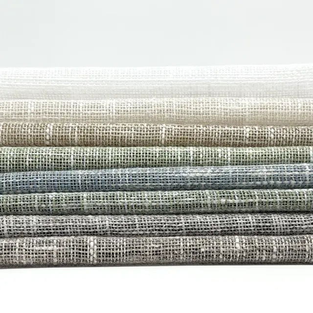 Extra-Wide Textured Cotton-Blend Sheer Drapery Fabric by the Yard, 118"Width, CL1180