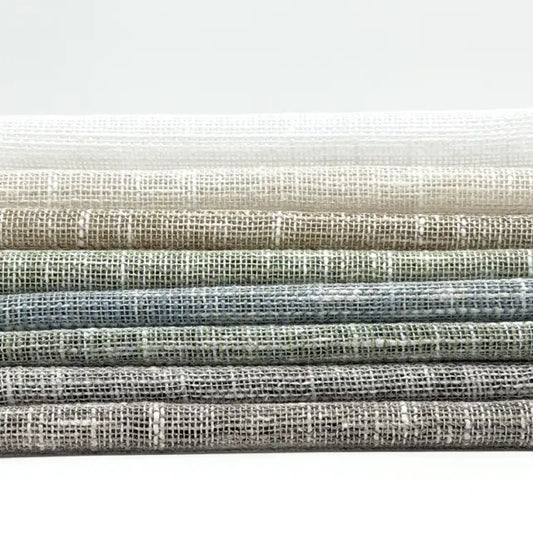Extra-Wide Textured Cotton-Blend Sheer Drapery Fabric by the Yard | 118"Width | CL1180