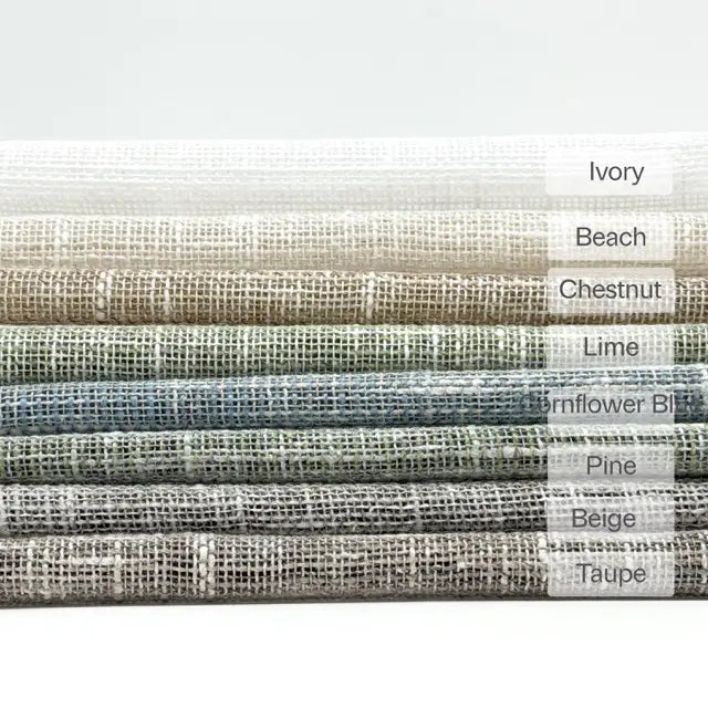 Extra-Wide Textured Cotton-Blend Sheer Drapery Fabric by the Yard, 118"Width, CL1180