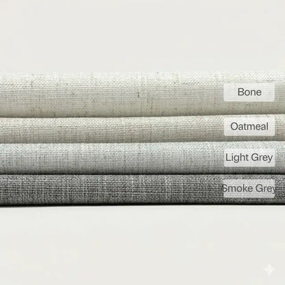 3 Pass Blackout Faux Linen Flat Roman Shade, CL1185