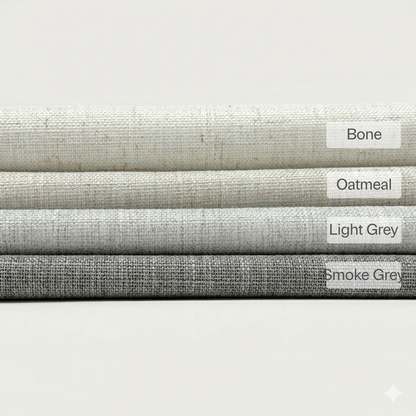 Blackout S-Fold Linen Curtain, Ripplefold Drapery, Room Darkening Drapery, CL1185C