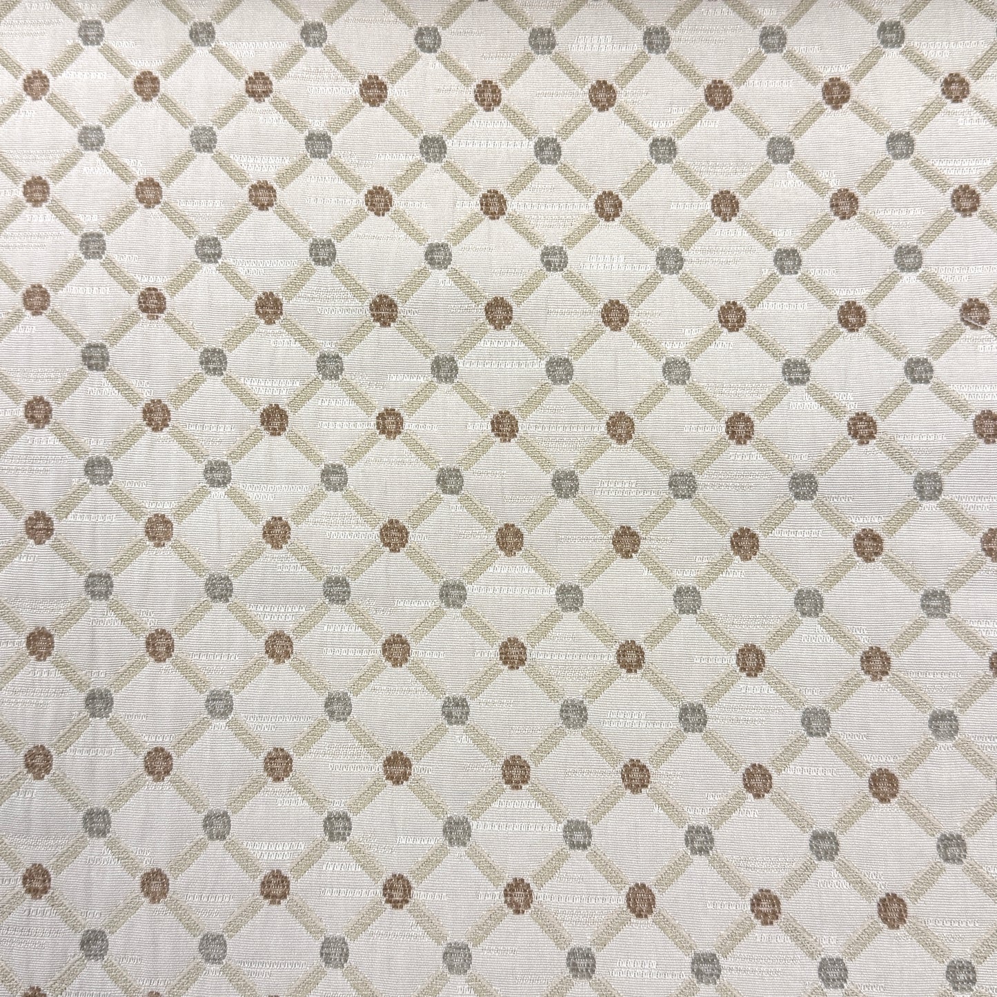 Green Beige Jacquard Diamond Dot Flat Roman Shade, CL1187