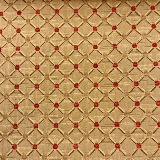 Blue Green Geometric Trellis Jacquard Fabric Flat Roman Shade, CL1187