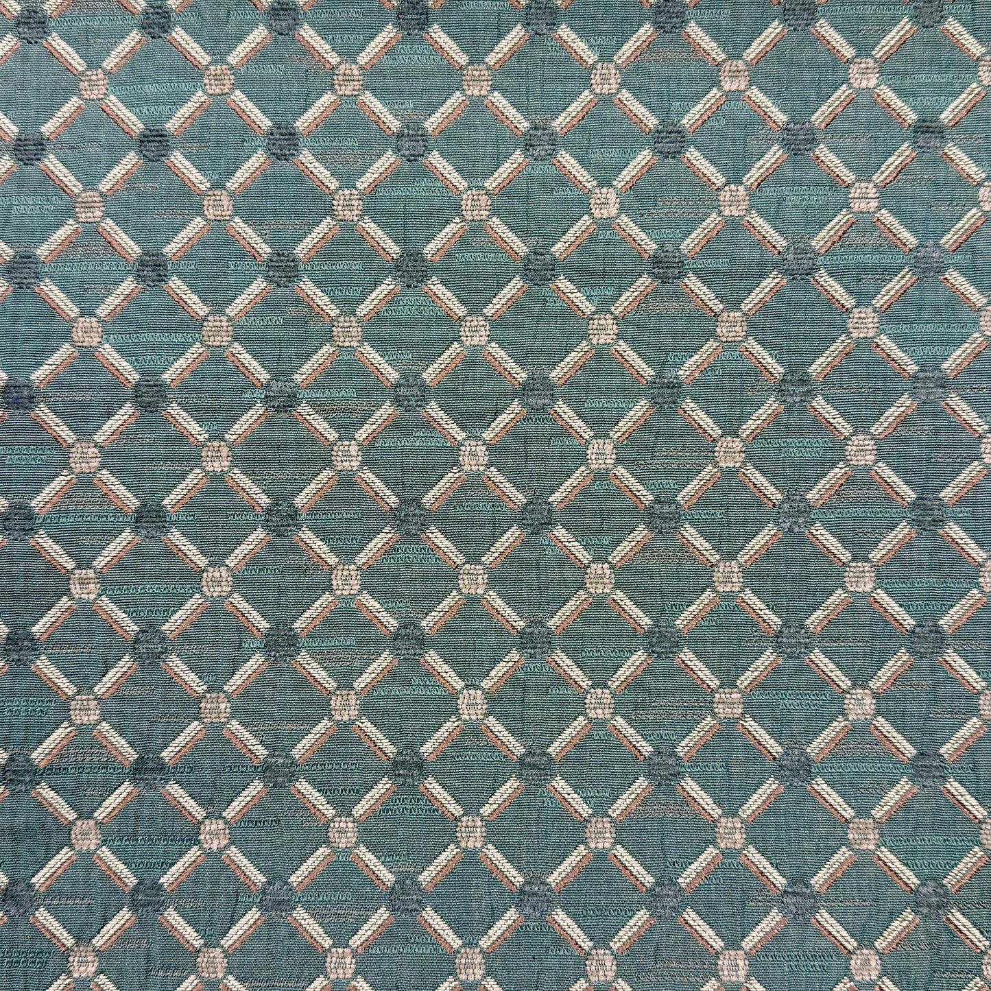 Green Beige Jacquard Diamond Dot Flat Roman Shade, CL1187