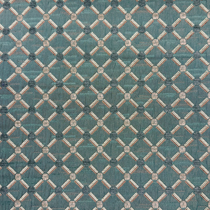 Green Beige Jacquard Diamond Dot Flat Roman Shade, CL1187