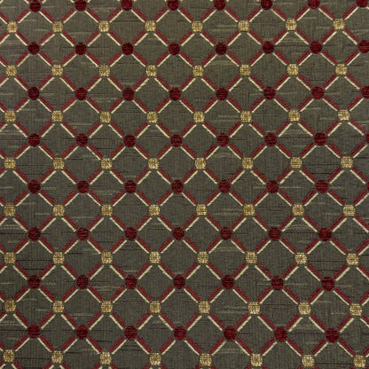 Green Beige Jacquard Diamond Dot Flat Roman Shade, CL1187