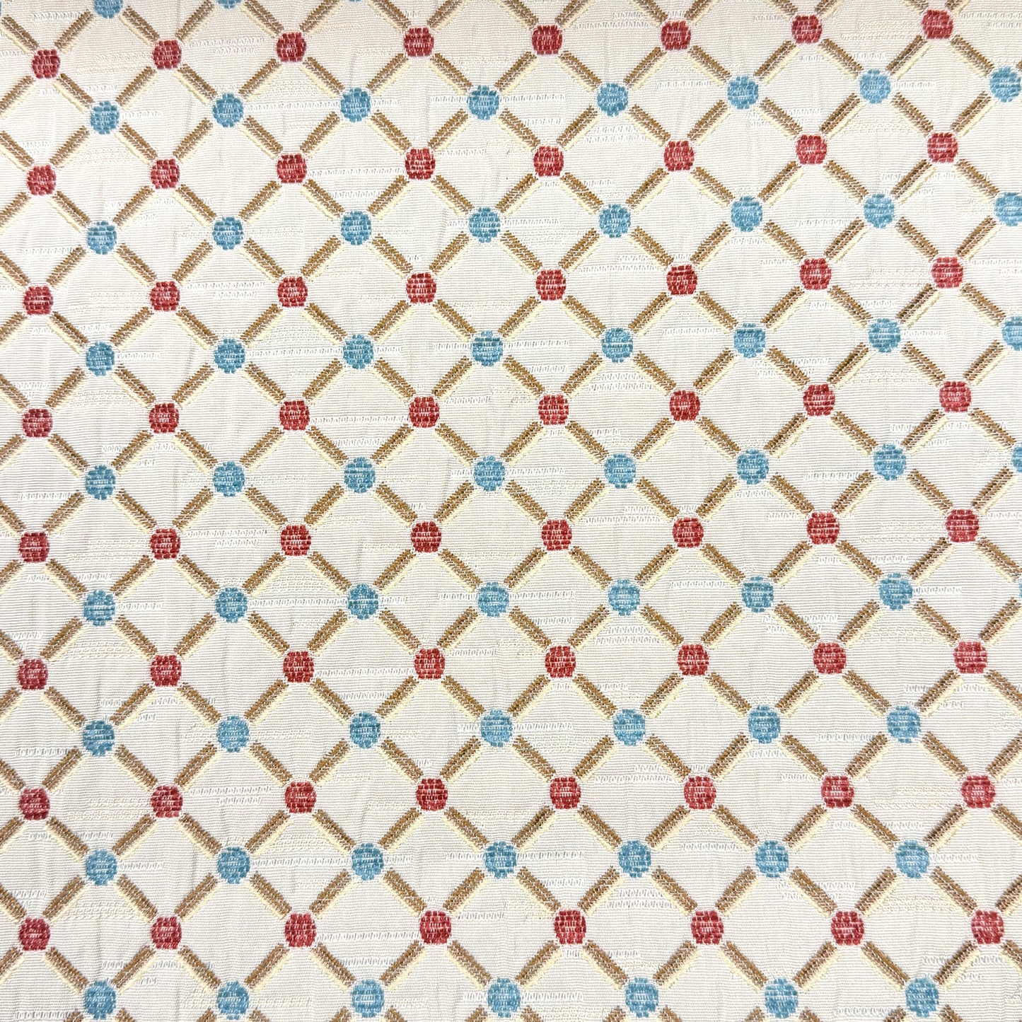 Green Beige Jacquard Diamond Dot Flat Roman Shade, CL1187