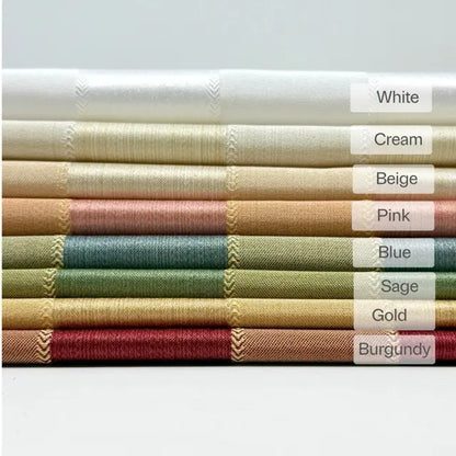 Elegant Wide Stripe Jacquard Fabric Flat Roman Shades, CL1190