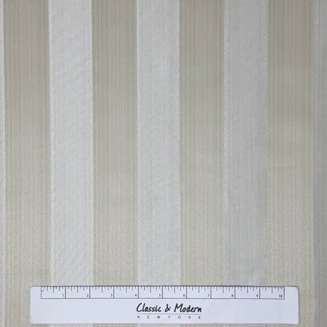 Elegant Wide Stripe Jacquard Fabric Flat Roman Shades, CL1190
