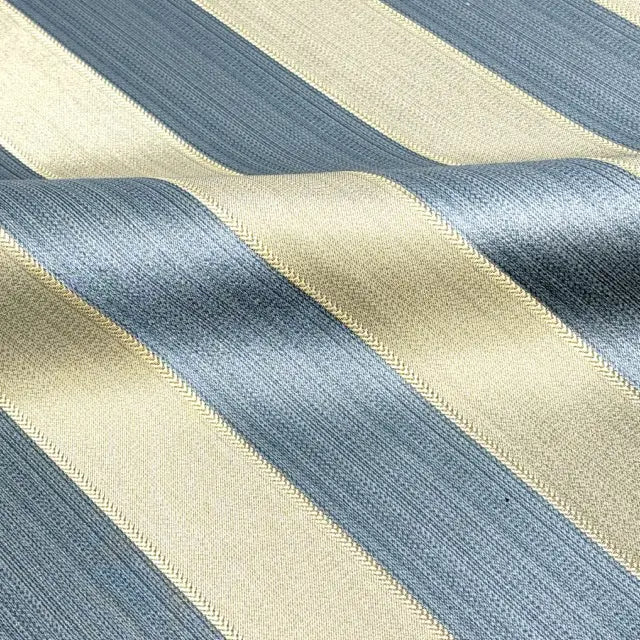 Elegant Wide Stripe Jacquard Fabric Flat Roman Shades, CL1190